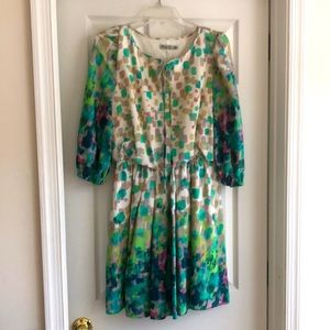 Fun “water color” print dress